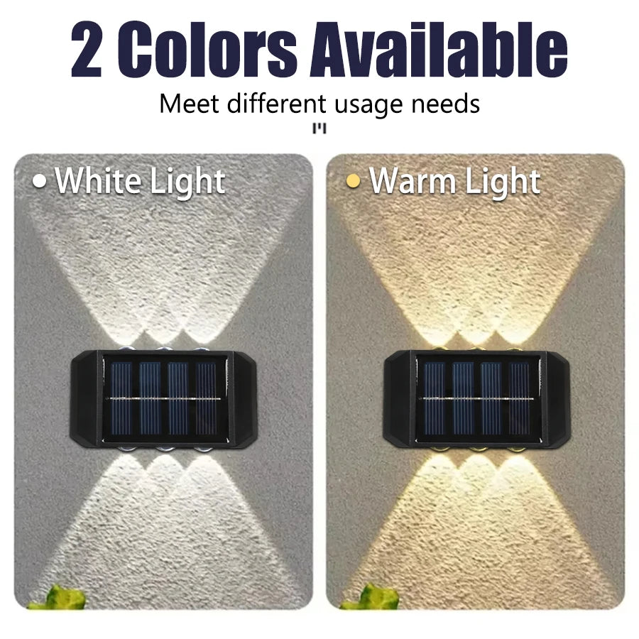 Lampada da Parete Solare per Esterni – LED Impermeabile, Design Moderno, 4/6/8…