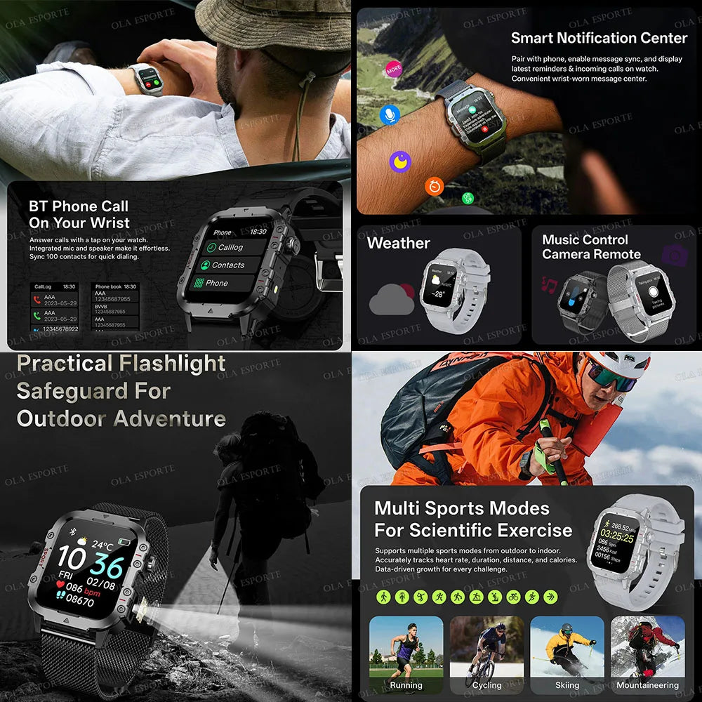 Smartwatch sportivo 2026 con GPS, monitor cardio, impermeabile, compatibile iOS…