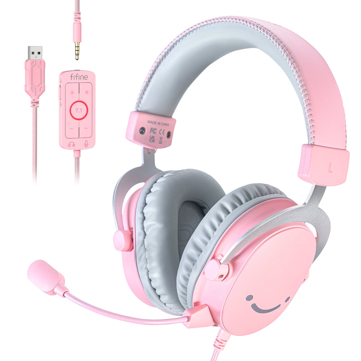Cuffie Gaming USB con suono surround 7.1, driver da 50 mm e microfono