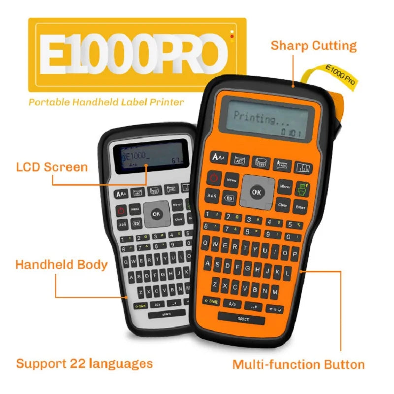 Stampante Etichette Portatile E1000PRO con Nastro AHS231 631 Compatibile Brother