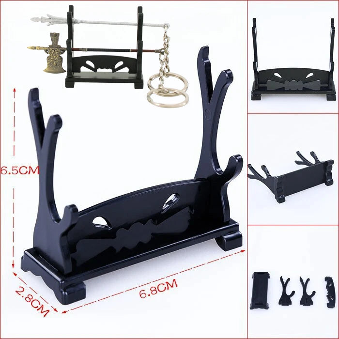 Porta Katana a 3 livelli in legno – supporto da pavimento per spade, sabre e…