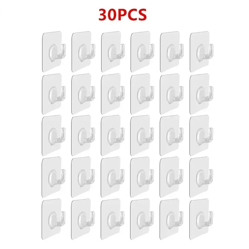 Ganci Autoadesivi Trasparenti da 5 a 40 Pezzi per Parete e Porta – Supporto…