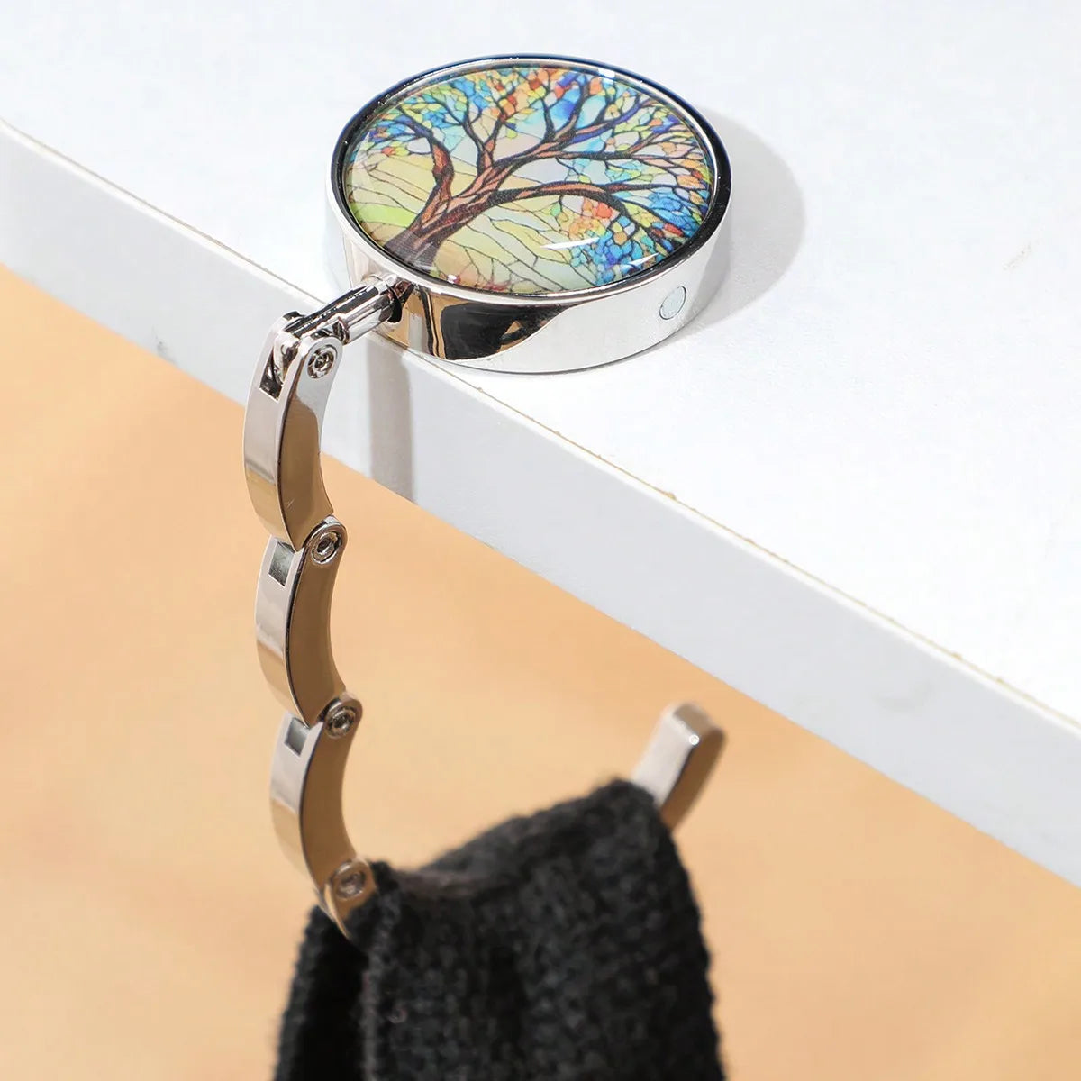 Gancio pieghevole albero della felicità – magnetico in zinco, capacità 2 kg