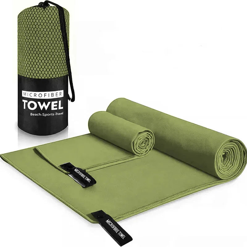 Asciugamano Sportivo Rapido 40x80/50x110 cm – Blu, Grigio, Verde, Arancione