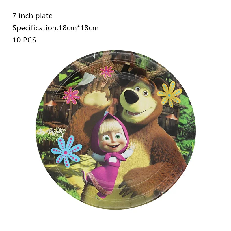 Decorazioni per festa di compleanno Masha e Orso – Palloncini cartoon, set 24…