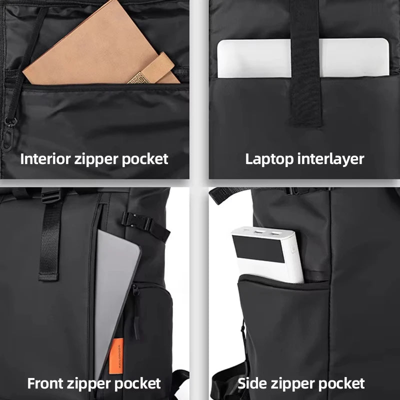 Sac à dos de voyage imperméable 15,6" pour ordinateur portable, 20-25L, polyvalent pour l'école et…