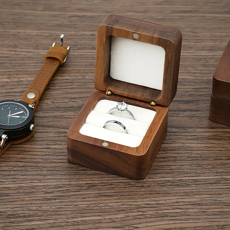 Scatola in legno per gioielli, anelli e orecchini – confezione regalo