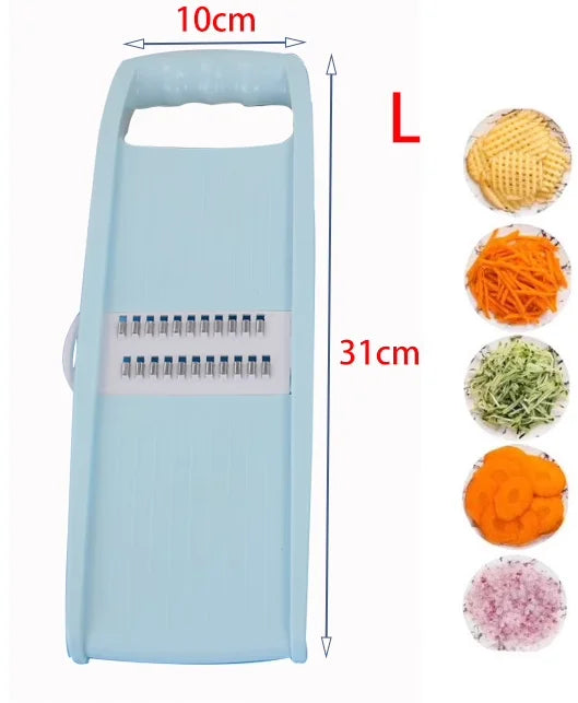 Mandolina 5-in-1 Manuale per Verdure e Frutta – Affetta, Grattugia e Taglia
