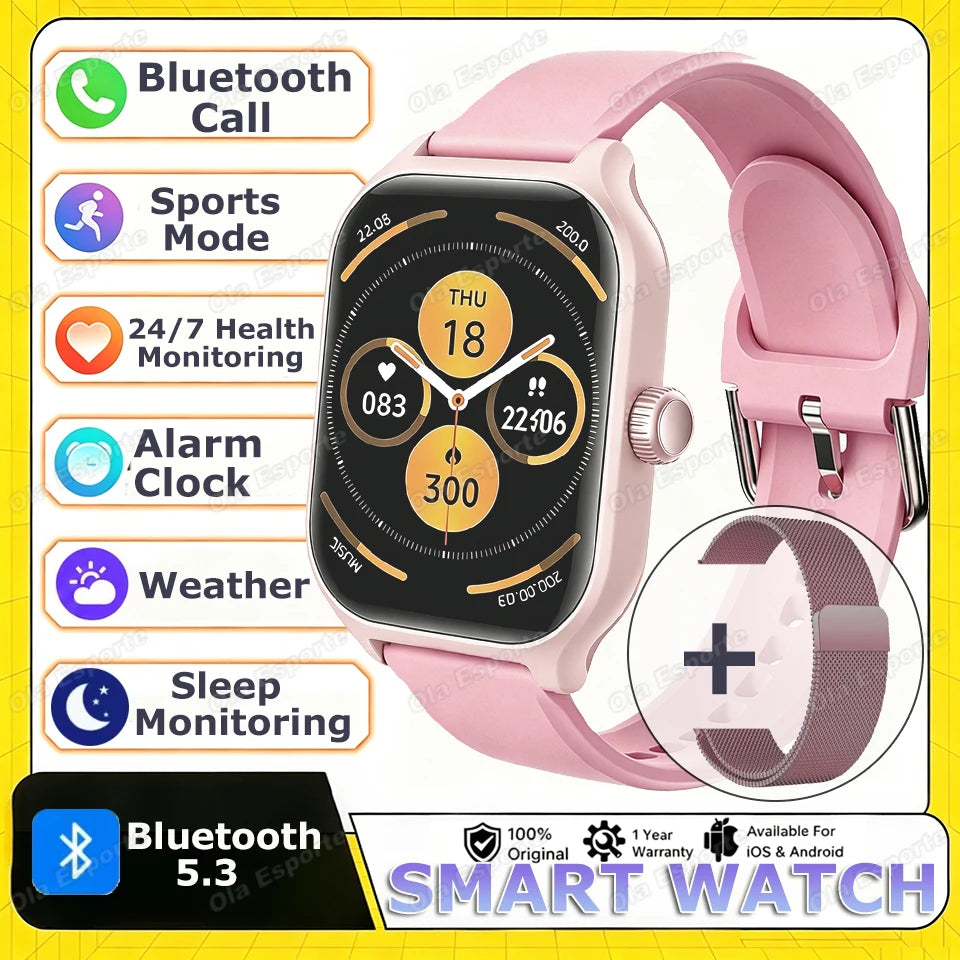 Smartwatch 2026 con ECG, Monitor Cardio, Oxygen, GPS e Chiamate Bluetooth