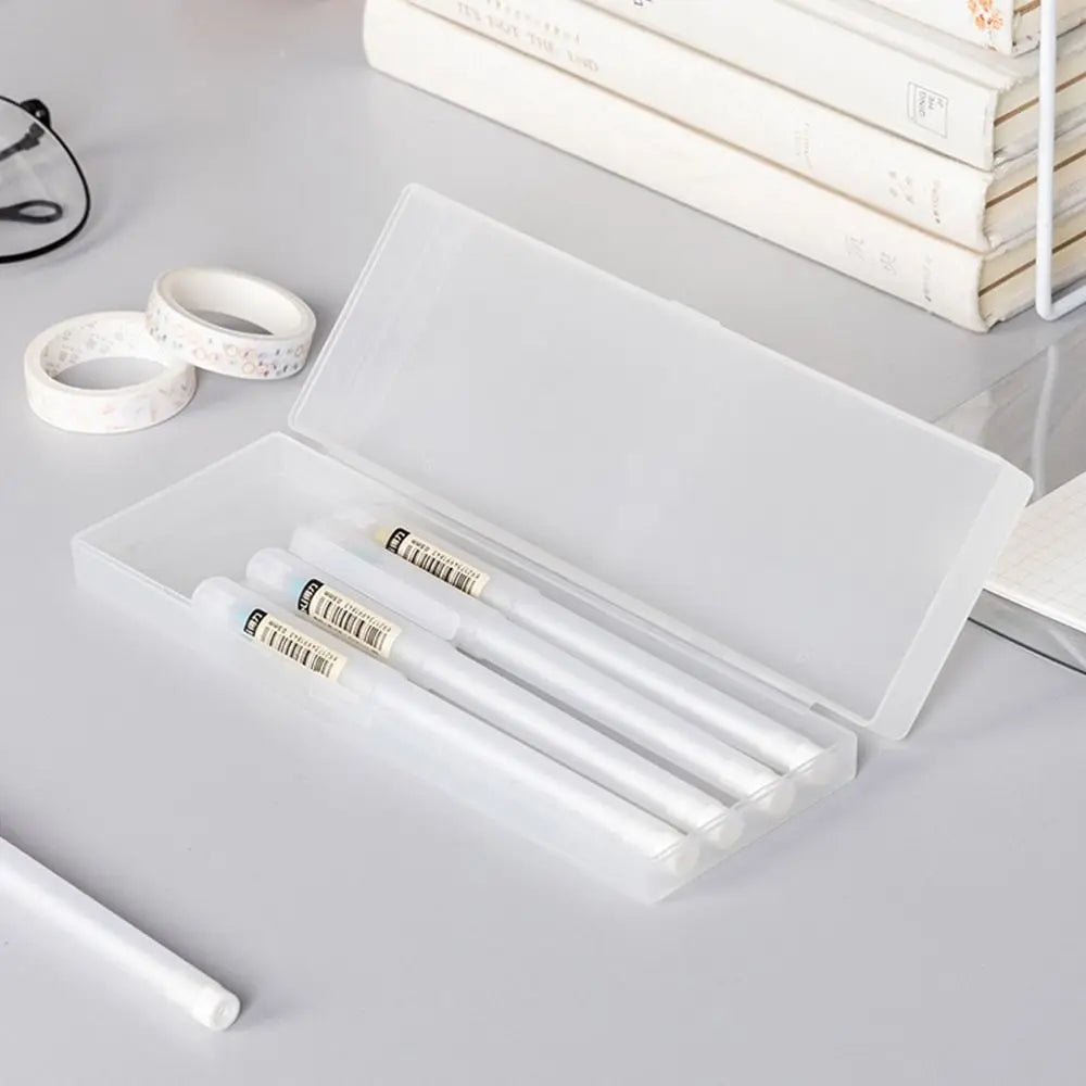 Astuccio porta penne trasparente opaco – Organizer in plastica resistente