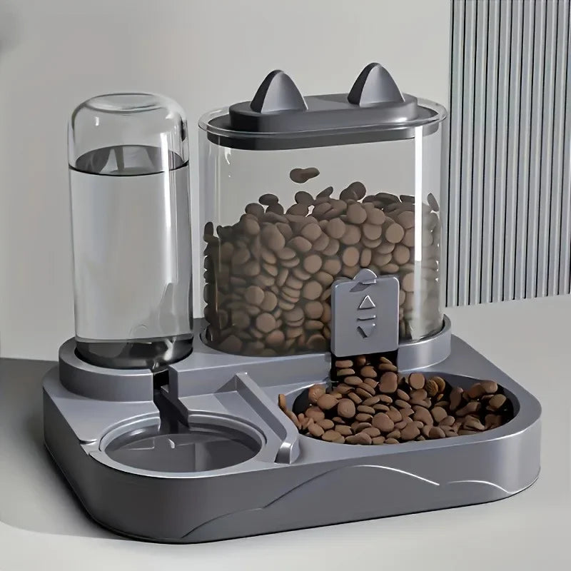 Distributore Cibo Automatico 2-in-1 per Gatti e Cani Piccoli