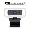 Webcam 4K Full HD con Autofocus, Luce Regolabile e Microfono Antirumore