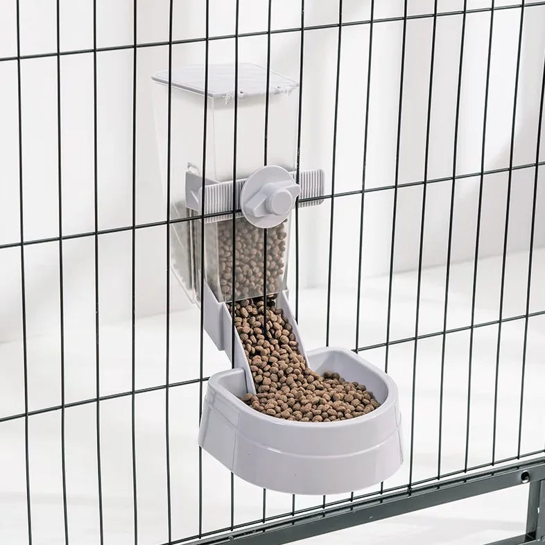 Distributore Automatico Cibo e Acqua per Animali, Appendi Gabbia, 500ml/2L