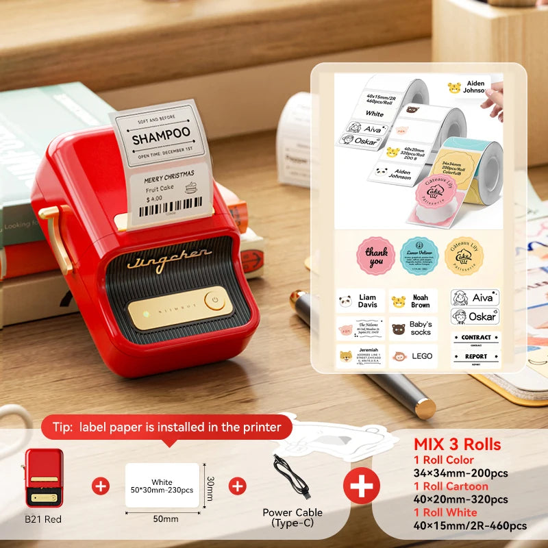 Stampante termica B21: etichette wireless per abbigliamento, gioielli e…