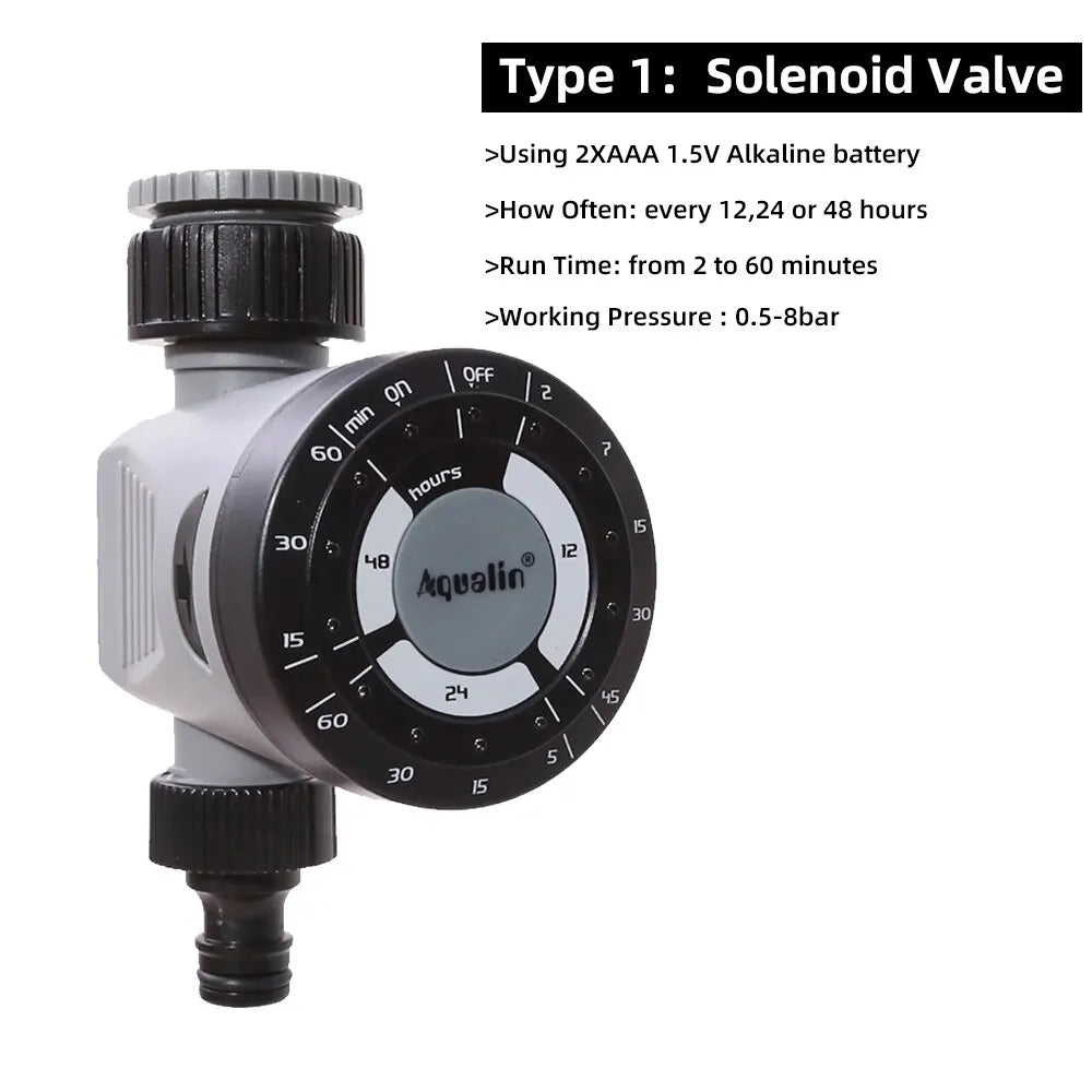 Timer d'irrigazione analogico con valvola a sfera per giardino - controllo…