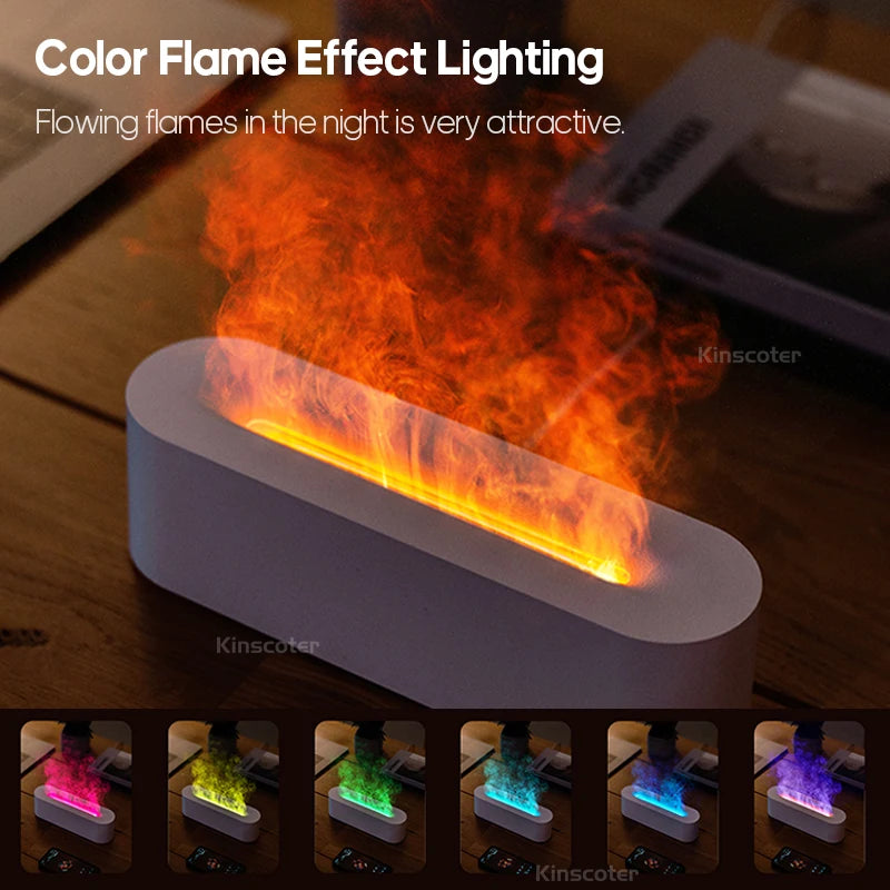 Diffusore Aromaterapico a Flamme Realistiche 150 ml USB – Umidificatore con Luci