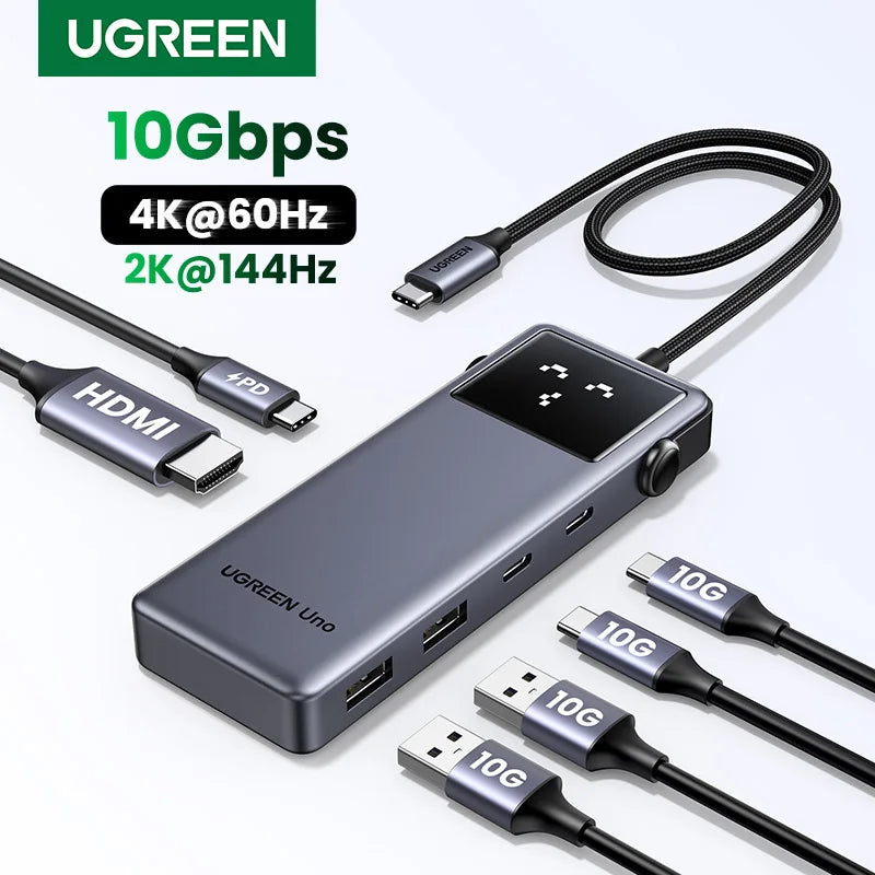 Hub USB‑C 6‑in‑1 4K 60 Hz con Power Delivery 100 W e porte 10 Gbps