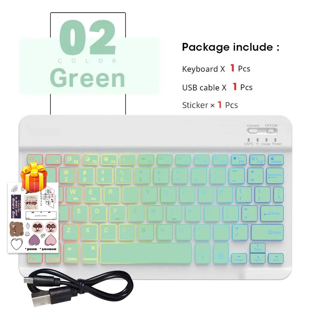 Tastiera Bluetooth retroilluminata con mouse – Compatibile iOS, Android, Windows
