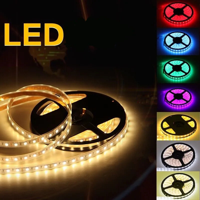 Striscia LED RGB 12V 5 m – 300 LED SMD2835, colori vivaci, flessibile