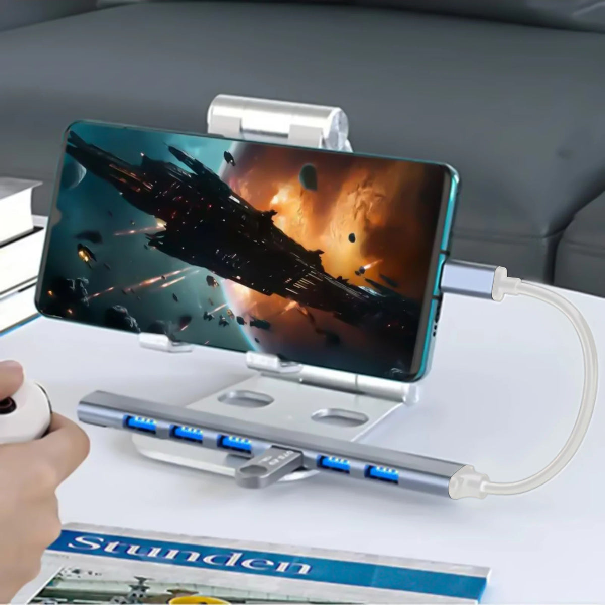 Hub USB 7 porte USB‑C 3.0, multi‑porta per MacBook, PC e laptop