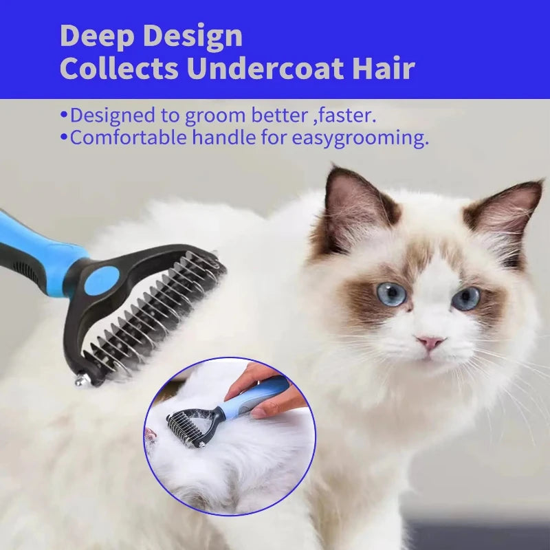 Spazzola professionale anti-pelo per cani e gatti - Rimuove peli e nodi