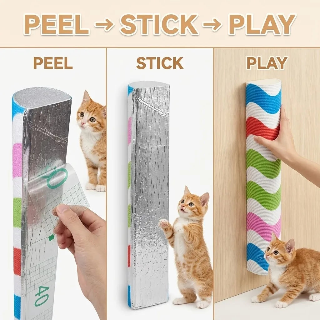 Palo per graffi di alta adesione per gatti – Gioco indoor e protezione mobili