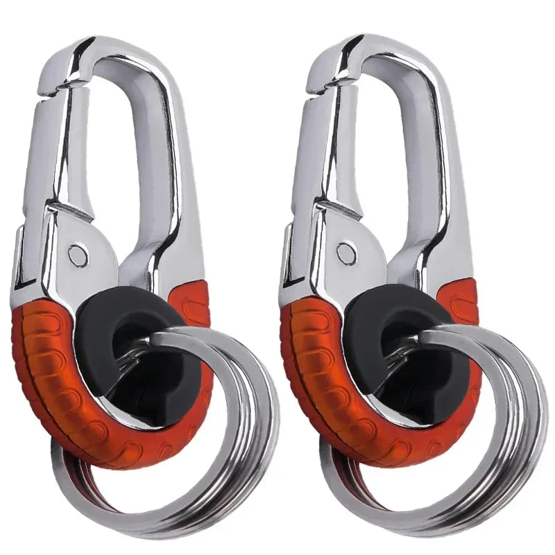 Keychain Buckle for Men Stainless Steel Key Ring Key Chain Hook Outdoor Carabiner Climbing Keyfob Accessories