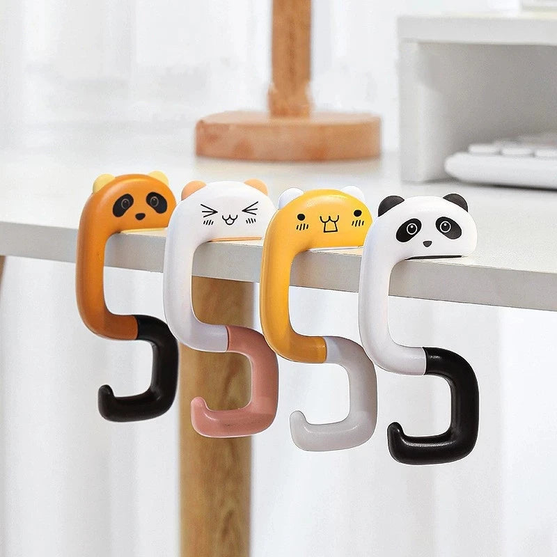 Gancio Portatile per Borsa e Accessori – Animale, Plastica, 4 Colorazioni