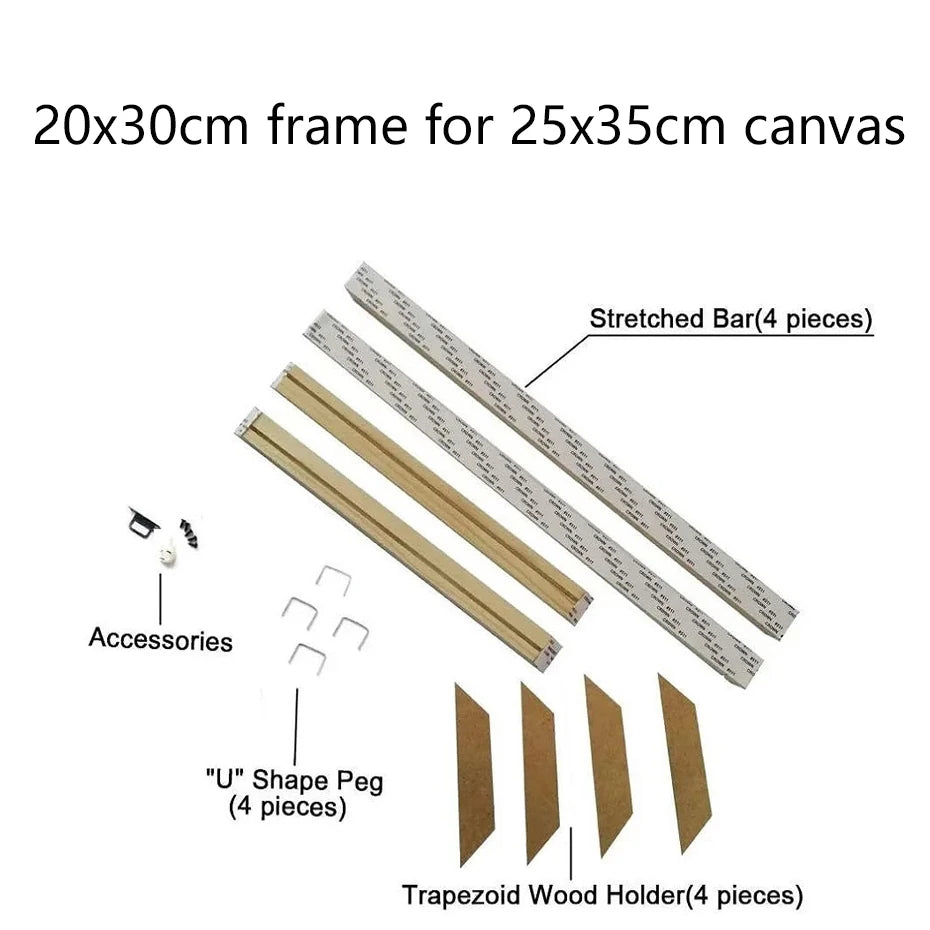 Cornice Moderna in Legno per Canvas, 24 Misure
