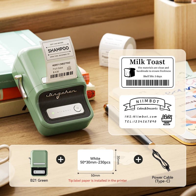 Stampante termica B21: etichette wireless per abbigliamento, gioielli e…