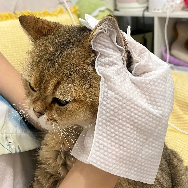 Guanti Lavanti Usa e Getta per Gatti e Cani – Asciugamani Deodoranti 30/6 Pezzi