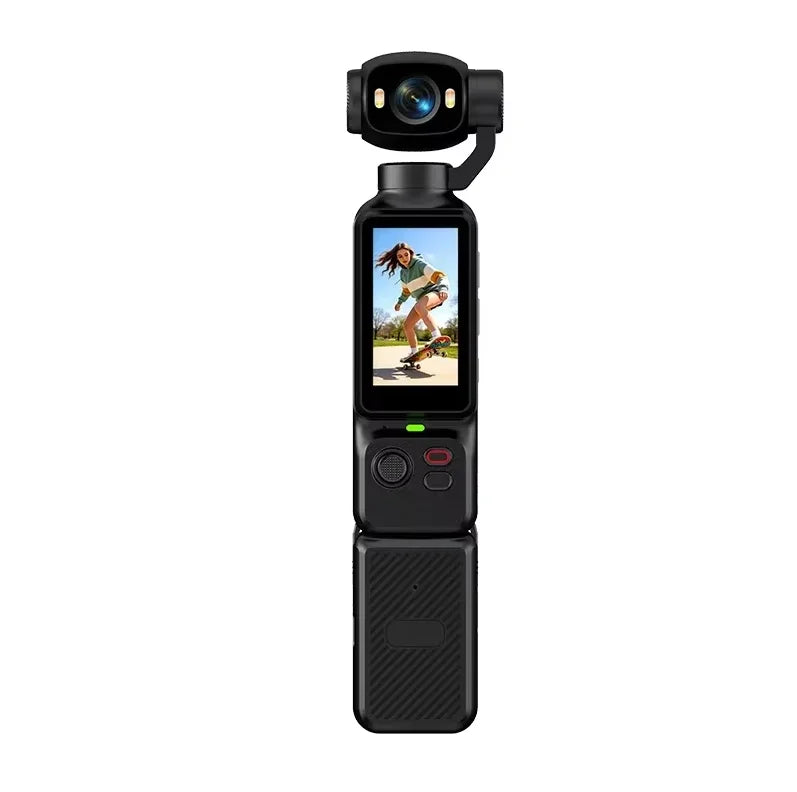 Action Camera 4K tascabile con stabilizzazione a 3 assi e schermo girevole 180°