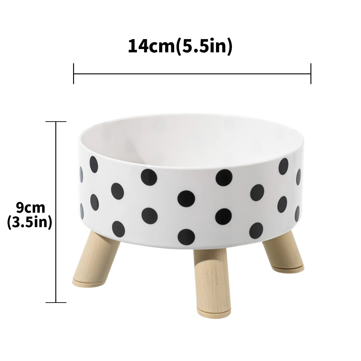 Ciotola in plastica per cani e gatti a scacchi a pois, antiscivolo e facile da…