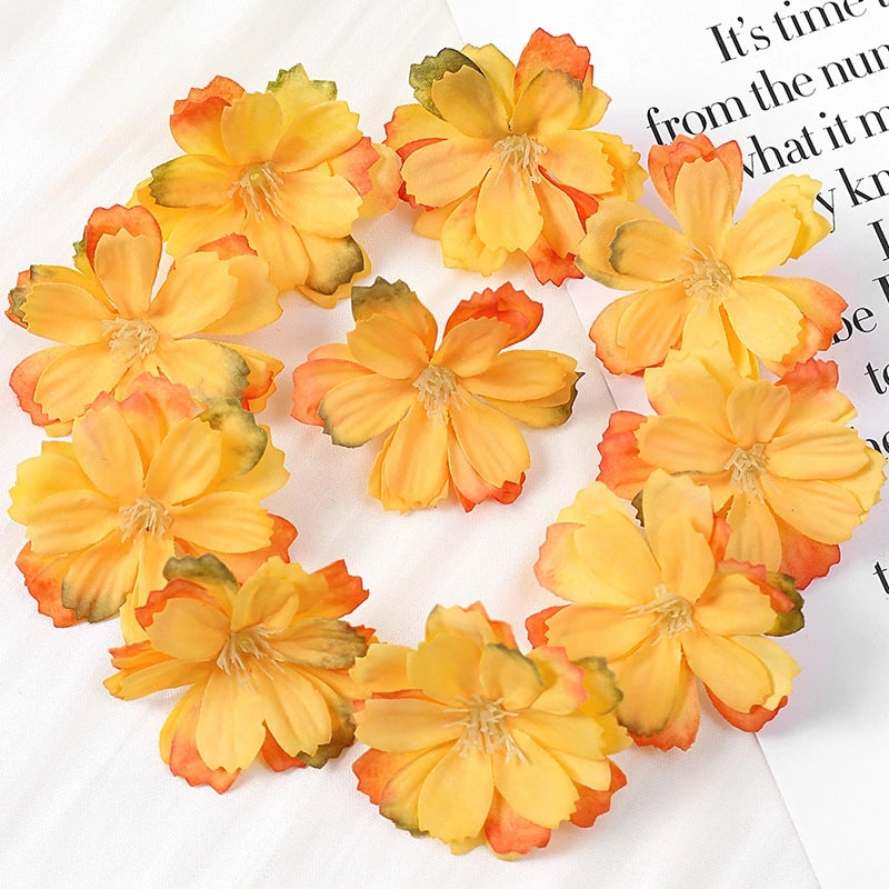 30Pcs Artificial Flowers Rose Head For Home Decor Marriage Wedding Decoration Fake Flowers DIY Craft Wreath Accessories