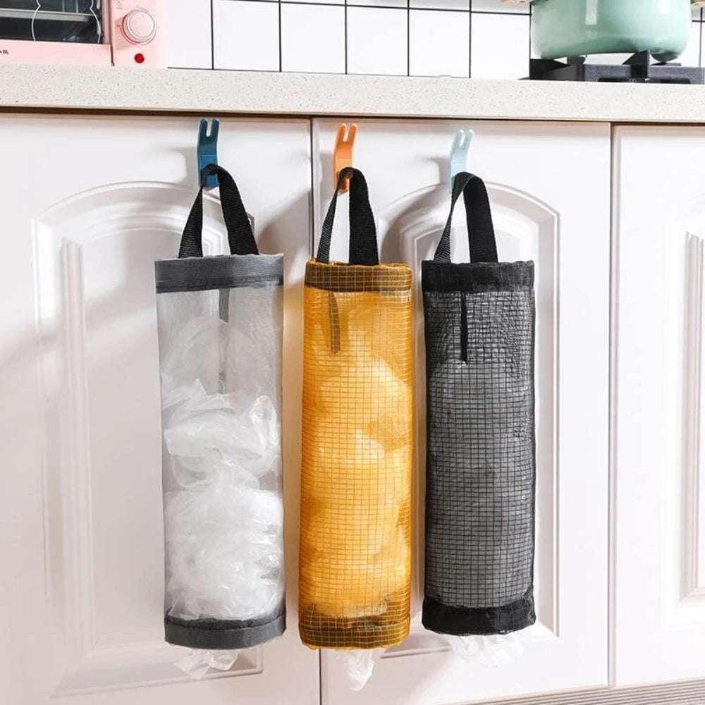Porta sacchetti per la spesa da parete - Supporto plastico multiuso 6 pezzi