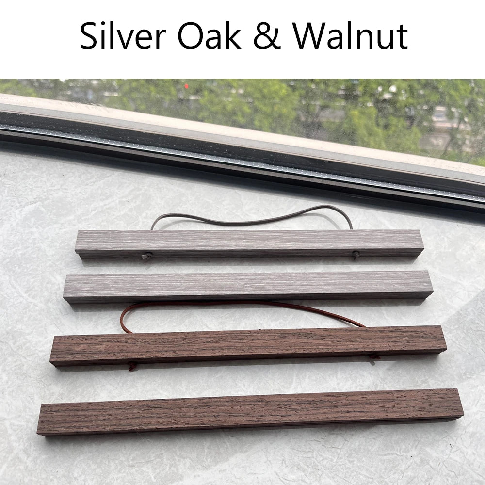 8 Colors Wood Photo Frame Black White Canvas Frame 21 30 40 50cm Magnetic Poster Hanger Teak Pine Wood Scroll Painting Frame