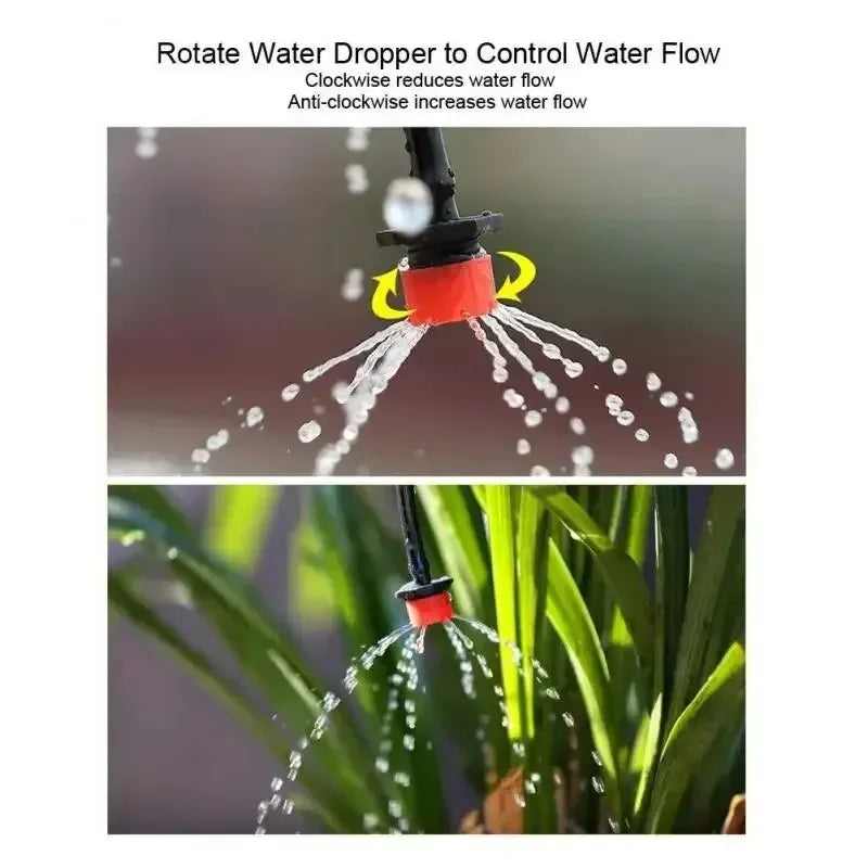 Kit irrigazione automatico con ugello regolabile e micro gocciolatori