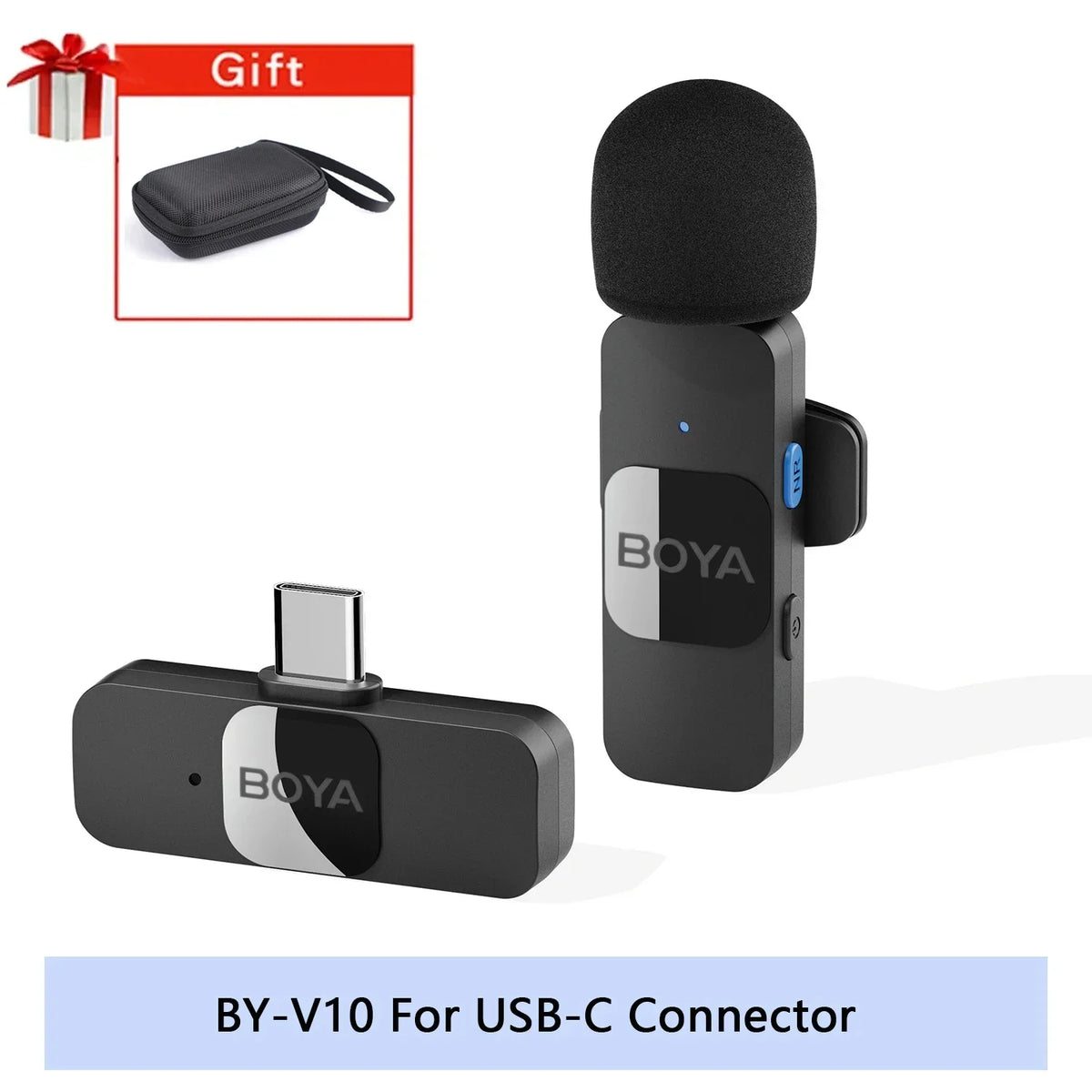 Microfono Lavalier Wireless 2.4GHz per iPhone e Android – Vlog e Streaming