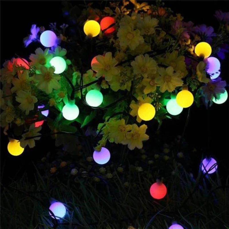 100LED Solar String Flowers Fairy Lights 10m 20m Waterproof Outdoor Solar String Lights Decorated Garden Christmas Holiday Light
