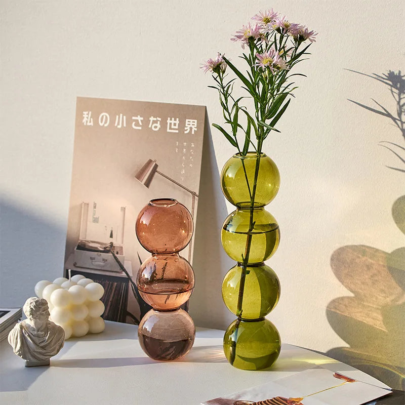 Vaso di vetro nordico per fiori e terrari – decorazione casa