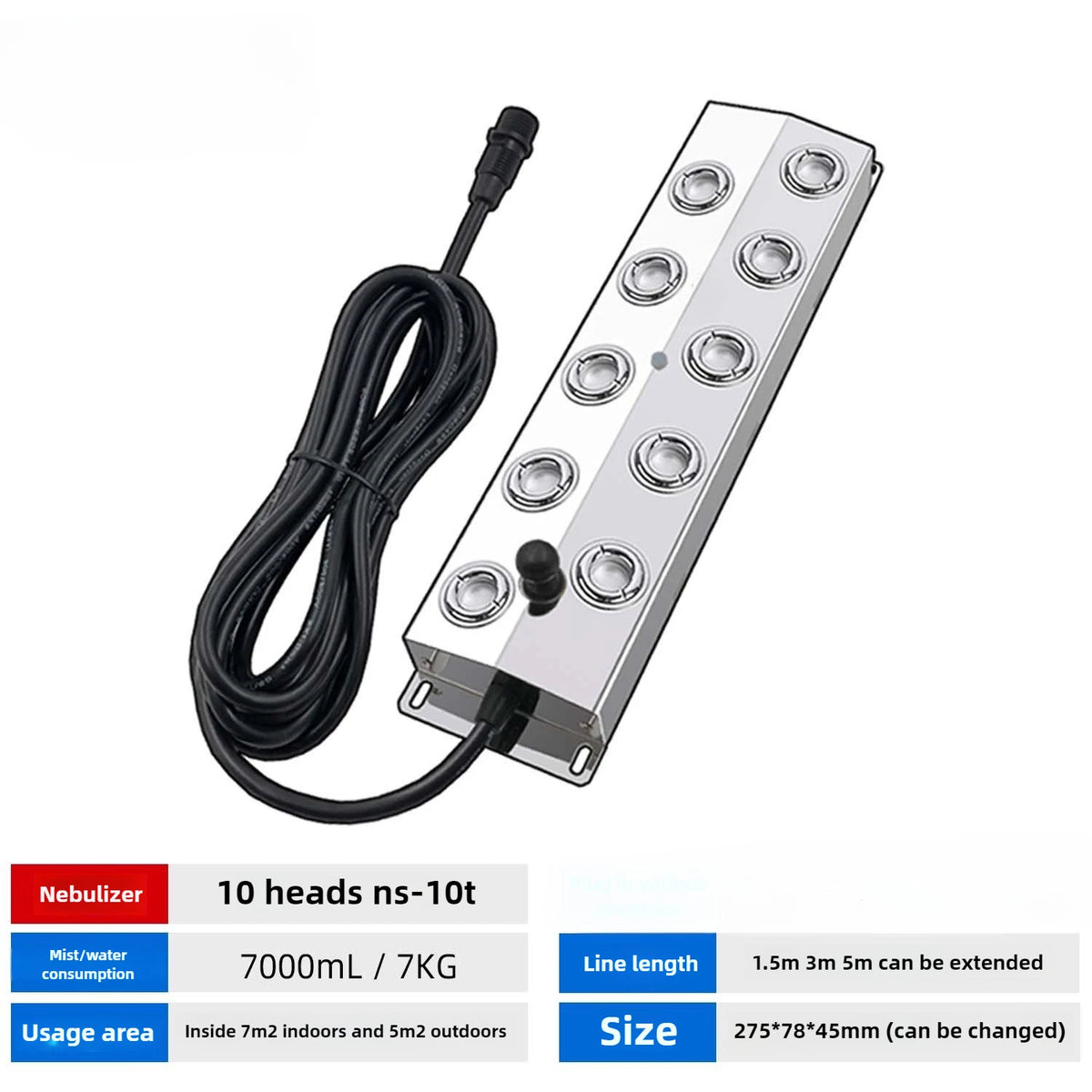Umidificatore Ultrasonico Industriale 48V con 12 Testine – Nebulizzatore per…
