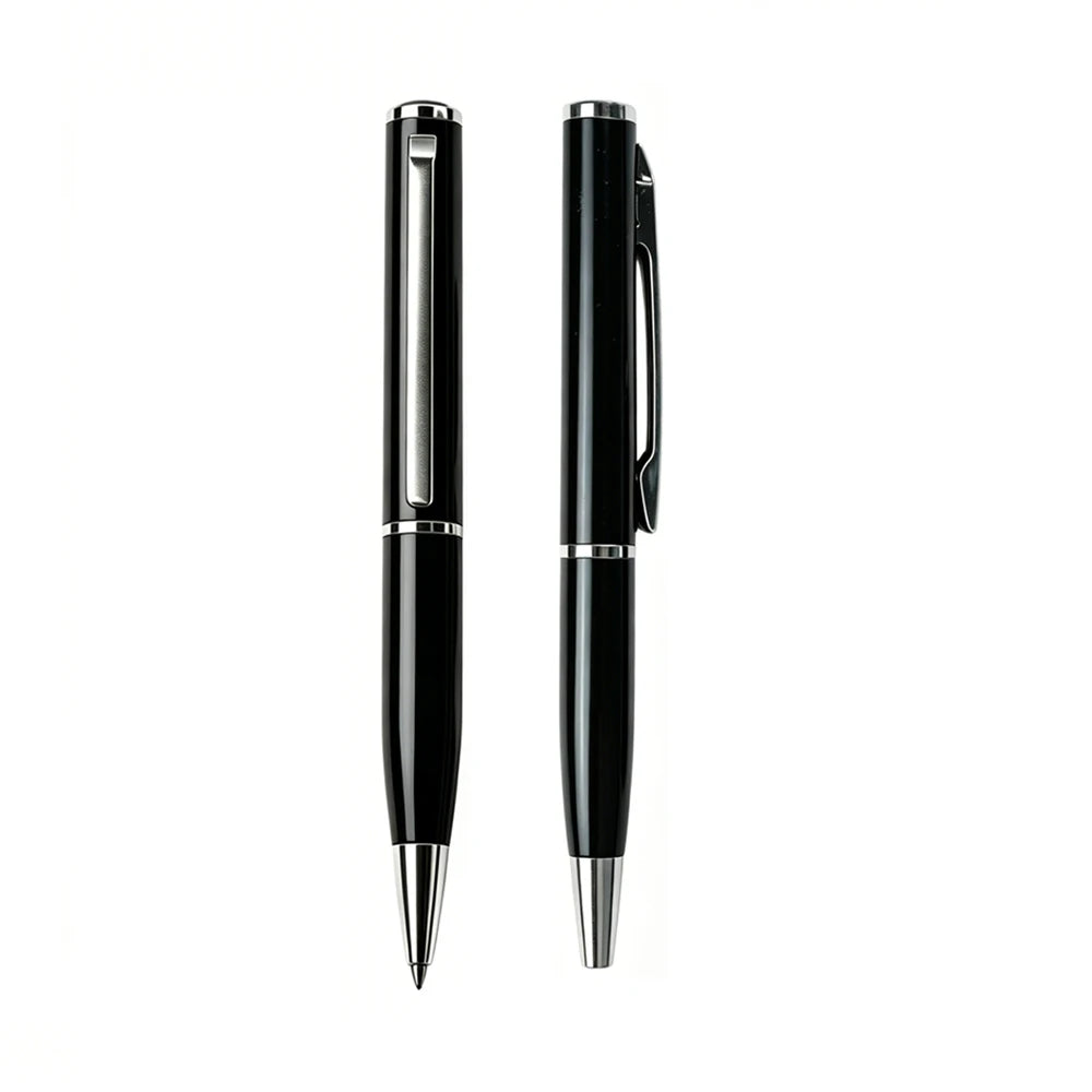 Penna a sfera retrattile compatta in metallo, mini portaoggetti, 0,7 mm, 10…