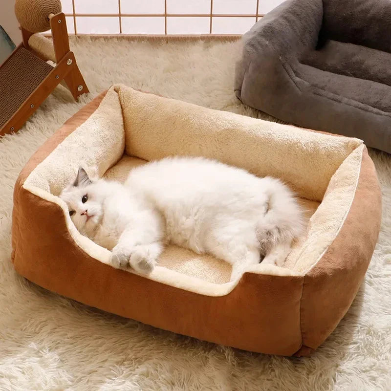 Letto in Peluche Traspirante per Gatti e Cani – 3 Taglie Disponibili