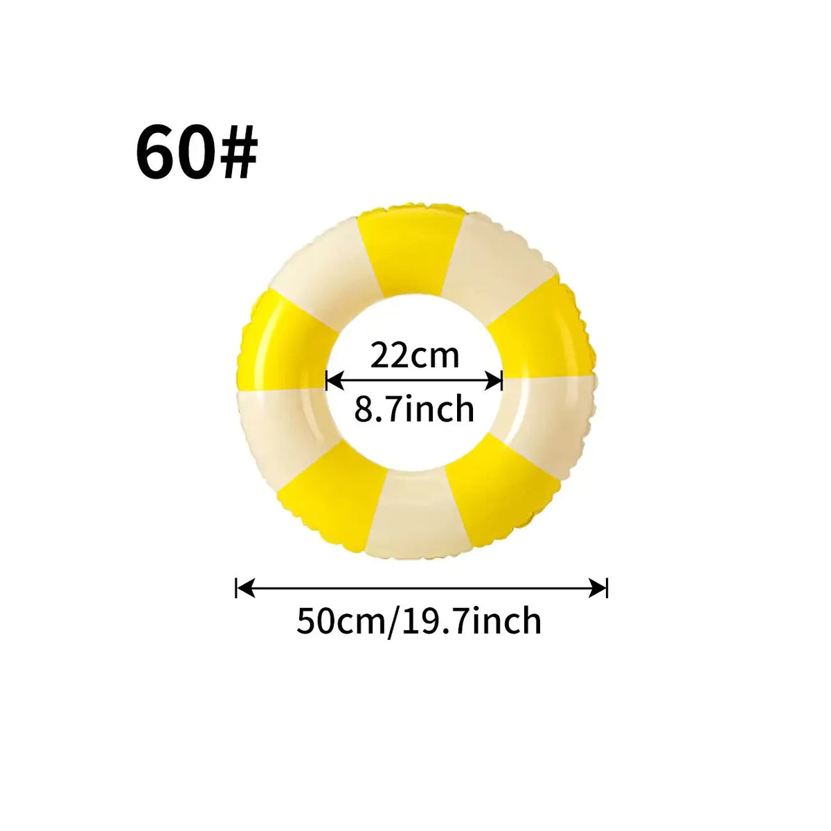 Anello gonfiabile da nuoto a righe classiche – ideale per mare e piscina