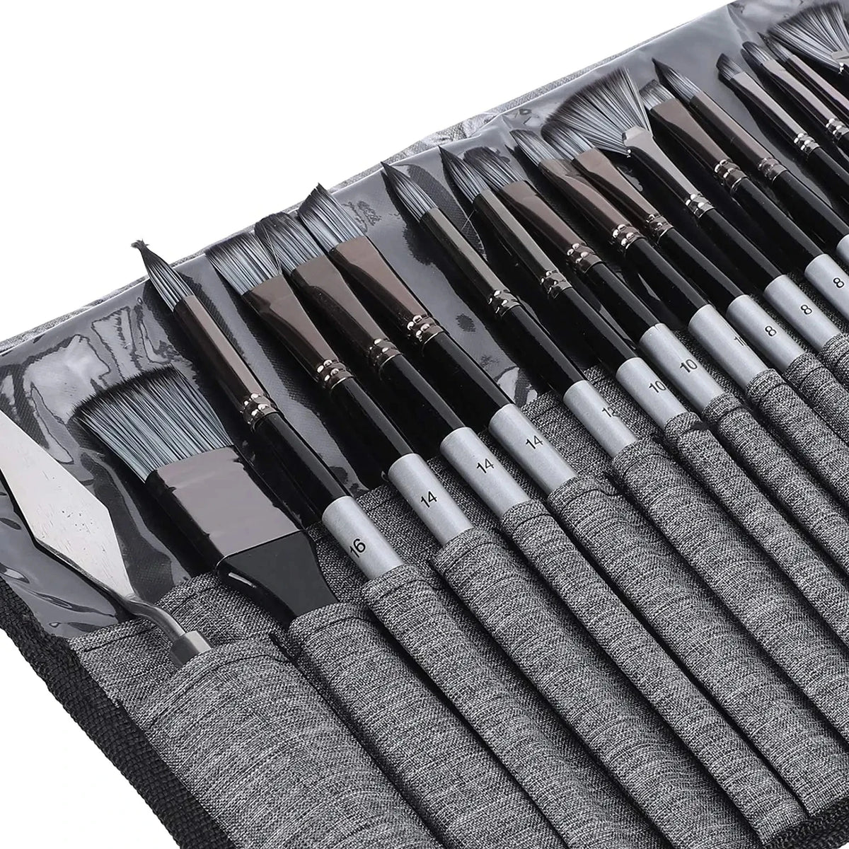 24pcs Mixed Art Brush Set OR Empty Painting Bag with Palette Knife and Painting Bag for Acrylic, Watercolor, Oil Painting & Art