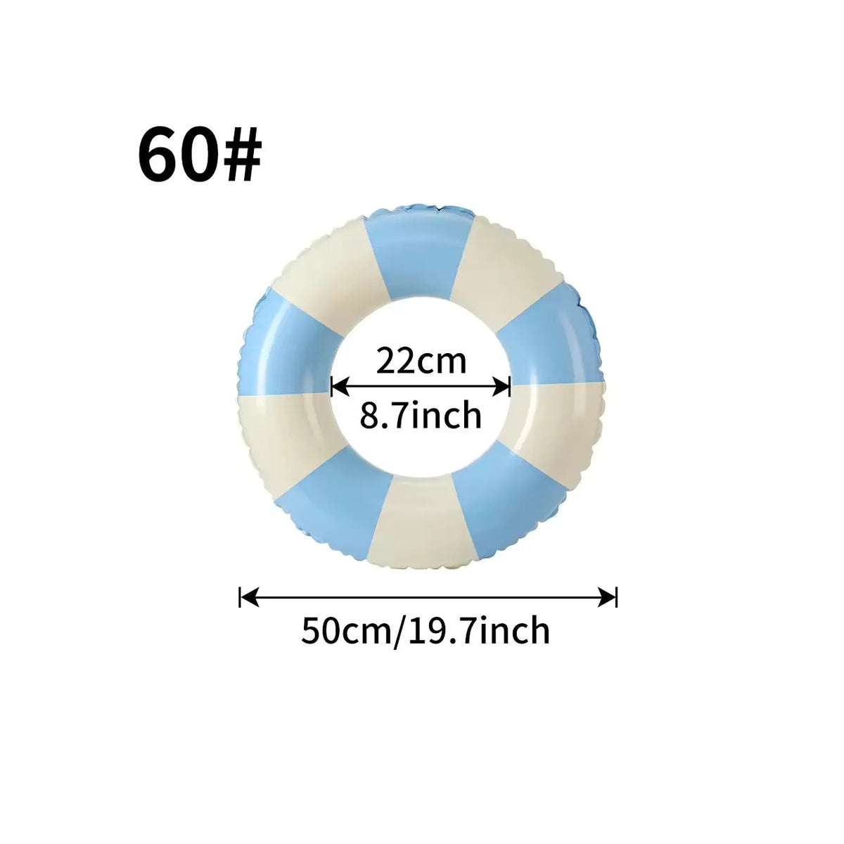 Anello gonfiabile da nuoto a righe classiche – ideale per mare e piscina