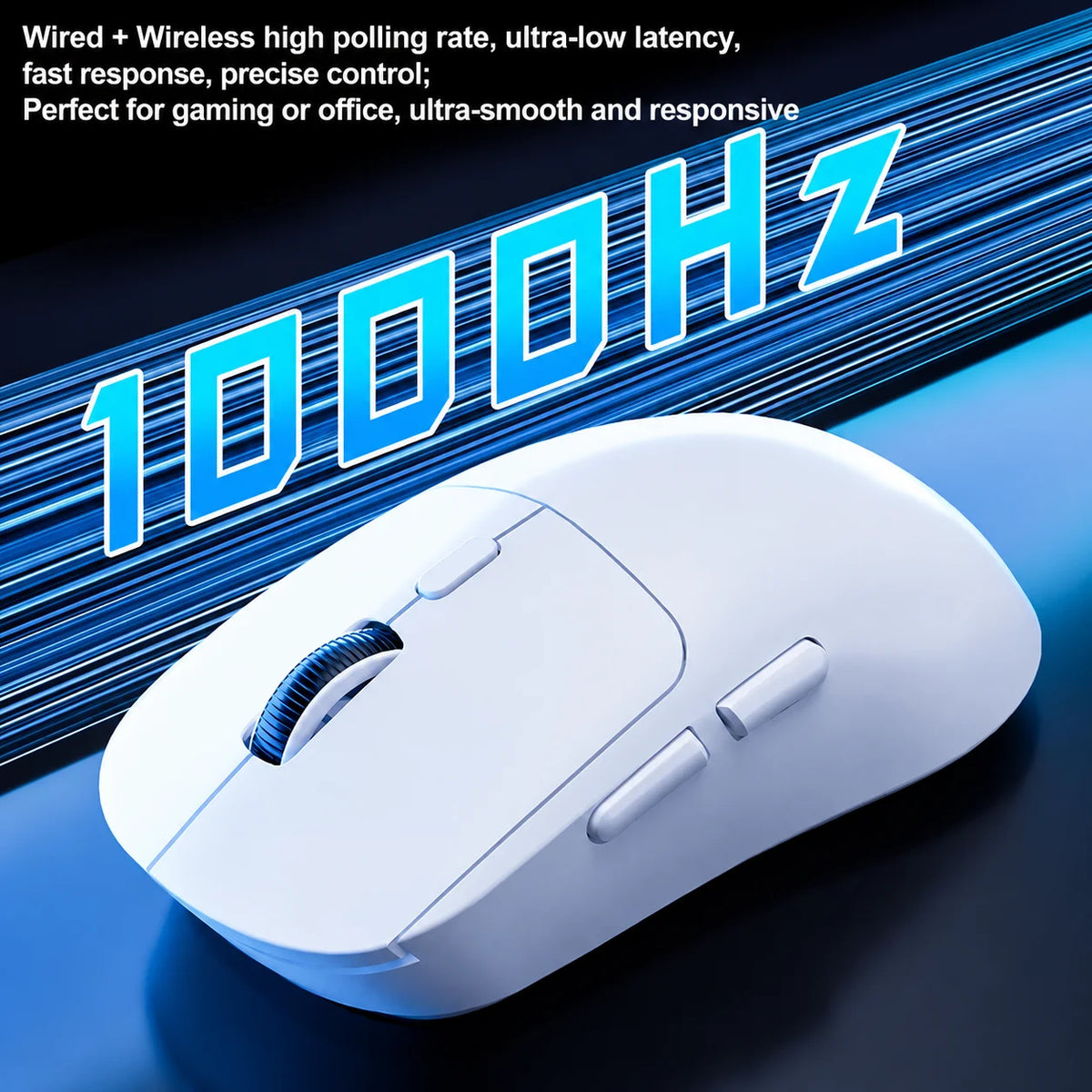 2.4 GHz Mute Wireless Mouse 4-Color Rechargeable Ergonomic Game Mouse Dual-Mode Bluetooth Computer Game Mouse Office Computer