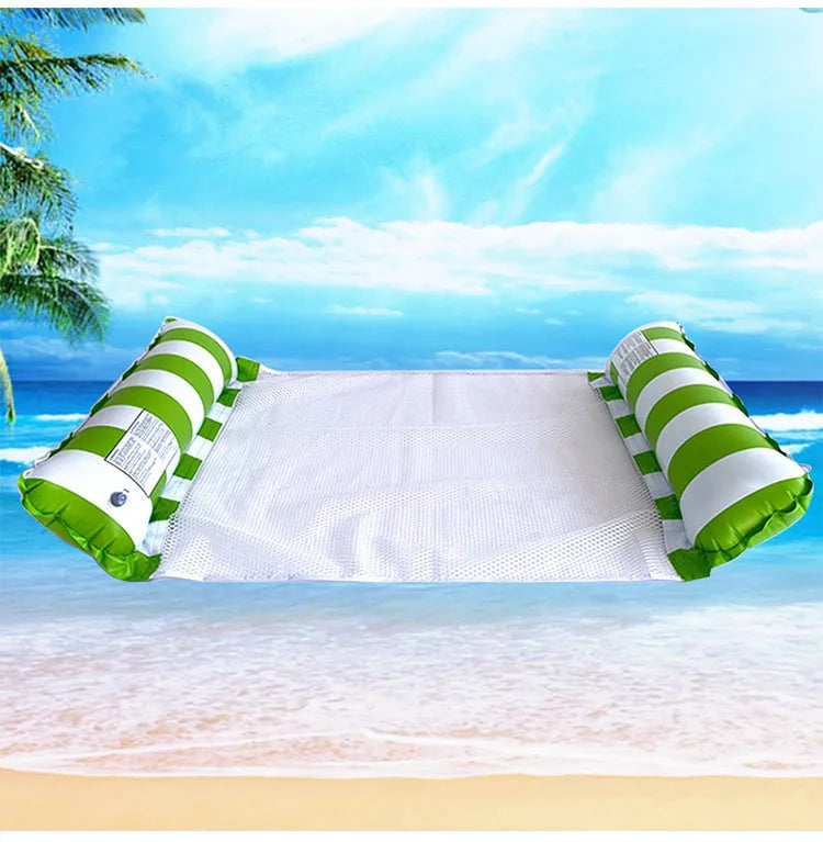 Hamac gonflable pliable – matelas flottant pour piscine et plage