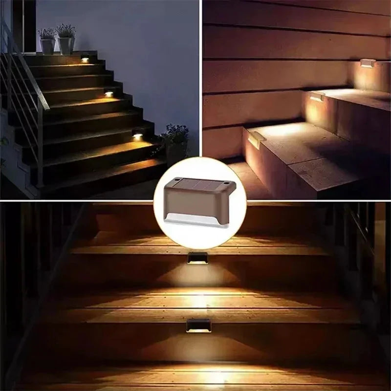 Solar LED Lights – Outdoor Garden, Deck, and Stair Lamp – Waterproof Step Lamp – Available in packs of 1, 4, 8, or 12