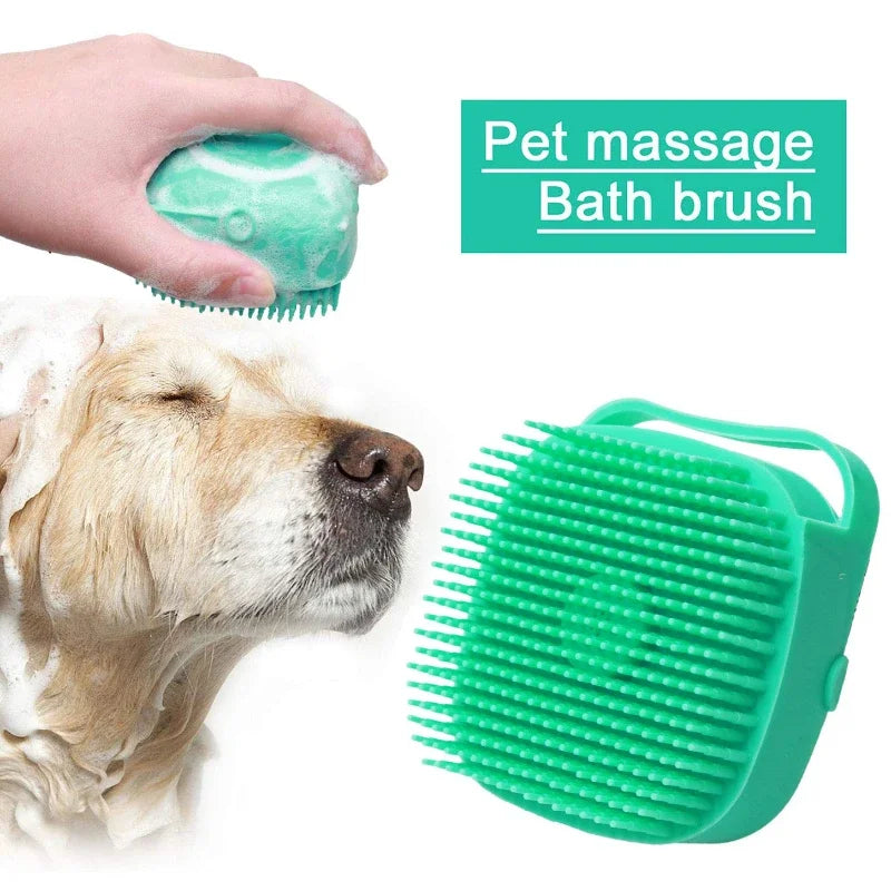 Spazzola Shampoo 2 in 1 per cani e gatti – Silicone morbido 80ml